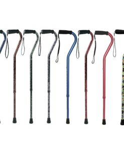 Carex Offset Designer Cane, Gray Grey Regular 18 71IbV9fuutS