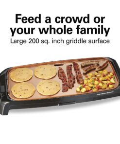 Hamilton Beach Durathon Ceramic Griddle Electric with 200 square inch PTFE & PFOA Free Cooking Surface (38519R) 17 71IbaXgd9eL 1
