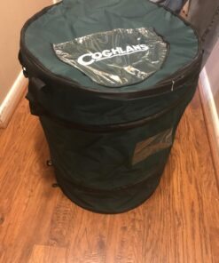 Coghlan's Deluxe Pop-Up Trash Can, Spring-loaded Collapsible Garbage Can for Camping, 24 x 19 inches, Heavy-Duty 600D Polyester, 29.5 Gallon, Green 19 71IbmgsJEL