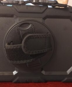 HXCASEAC Shockproof Case for Samsung Galaxy Tab A7 Lite with Screen Protector / 360 Rotating Hand Strap/Built-in Stand/Protective Carrying Case for Tab A7 lite 8.7 Case SM-T220 T225 T227, Black Black/Black 8.7 inch-Tab A7 lite 35 71Icbd6UPuL