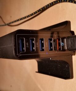 Key Power Quick Charge 3.0 Wall Charger, 60W 6-Port USB Fast Charger Desktop Charging Station for iPhone/PRO MAX/XS Max/XR/X/8/7/Plus, iPad Pro/Air 2/Mini, Galaxy S10/S9/S8/S7/Plus HTC and More 43 71IdP3 rH6L