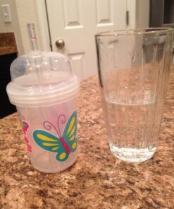 nuSpin Kids 8 oz Zoomi Straw Sippy Cup, Butterflies Style 12 71IdgRplxnL
