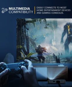 KODAK Luma 150 Ultra Mini Pocket Pico Projector - Built in Rechargeable Battery & Speaker, 1080P Support Portable Wireless LED DLP Movie & Video Travel Projector, connects to iPhone and Android 23 71Ie678w66L