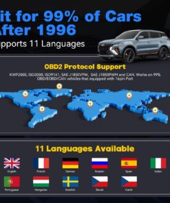 VDIAGTOOL VD30 Enhanced OBD2 Scanner, Car Code Reader, Universal Check Engine Light Code Reader, Auto Diagnostic Tool for All OBDII Vehicles, Turn Off CEL, Read/Clear Codes, Live Data, Voltage Test Blue 27 71IeKlnySvL