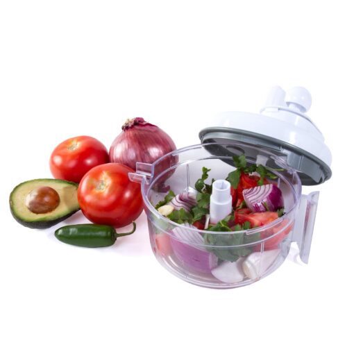 Salsa Master Salsa Maker, Food Chopper, Mixer and Blender - As Seen On TV Manual Food Processor,white