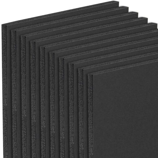 Mat Board Center, Acid Free Foam Boards 11 x 14 Inch, Black Foam Core, 10 Sheets 11x14