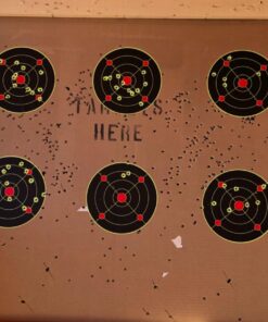 Splatterburst Targets - 8 inch Stick & Splatter Self Adhesive Shooting Targets - Gun - Rifle - Pistol - Airsoft - BB Gun - Pellet Gun - Air Rifle - Made in USA 100 pack 40 71IfgRGfSyL