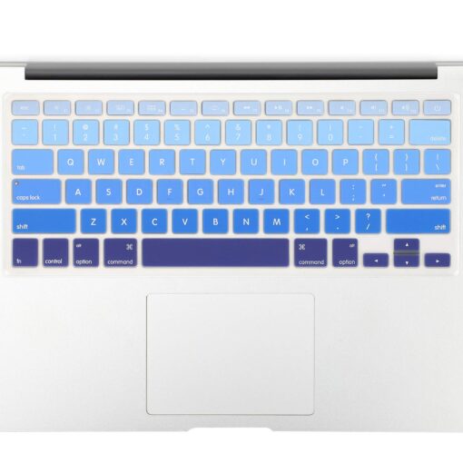 Allinside Blue Ombre Keyboard Cover Skin for MacBook Pro 13" 15" 17" (2015 or Older Version), MacBook Air 13" A1369/A1466, Older iMac Wireless Keyboard MC184LL/B 2010-2017 MacBook Air 13 & 2008-2015 Mac Pro 13/15 Ombre Blue