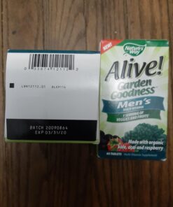 Nature's Way Alive! Garden Goodness Men's Multivitamin, One Serving of Veggies and Fruits**, High Potency B-Vitamins, 60 Tablets 23 71Ig0c4kvwL