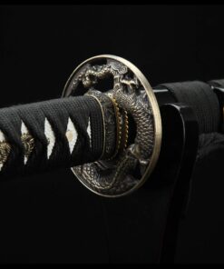 Auway 40 Inches Fully Hand Forged Dragon Tsuba Pattern Steel Full Tang Blade Japanese Katana Samurai Sword 10 71Ig9CXzfL