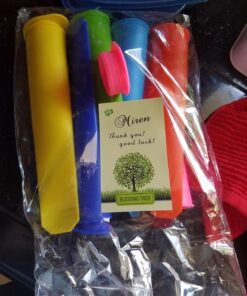 Mirenlife Silicone Ice Pop Molds,Popsicle Maker Molds,8 Vibrant Colors,Set of 8 38 71IgNmjWZgL