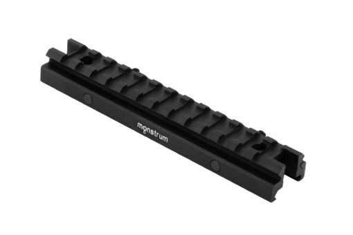 Monstrum Low Profile Picatinny Riser Mount (0.5" H x 5.7" L), for Scopes and Optics