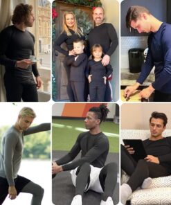 Thermajohn Long Johns Thermal Underwear for Men Fleece Lined Base Layer Set for Cold Weather Large Black 26 71Ij9I5tN4L 1
