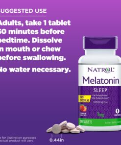 Natrol Melatonin 1mg, Strawberry-Flavored Dietary Supplement for Restful Sleep, 90 Fast-Dissolve Tablets, 90 Day Supply 21 71IjBtUeUeL