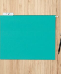 Amazon Basics Hanging File Folders, Letter Size, Aqua, 25-Pack 21 71IjTelhX4L