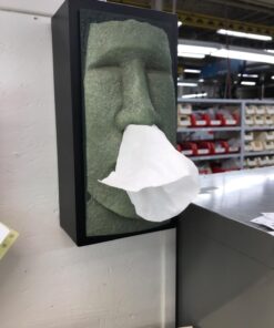 Tiki Head Tissue Box Cover - Green Face with Black Sides Black & Green 37 71Ijw6WgUL