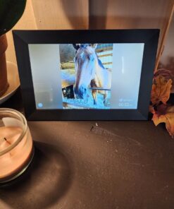 Digital Picture Frame, PULLOON 10.1 Inch WiFi Digital Photo Frame with HD Touch Screen, Auto-Rotate, Wall Mountable, Built-in 32GB Storage, Easy Setup to Share Photo and Video Instantly via App 10" Wifi 48 71Ik0N4ZFIL