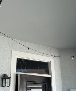 Outdoor String Lights 25 Feet G40 Globe LED Patio Lights with 13 Edison Plastic Bulbs(1 Spare), Waterproof Connectable Hanging Christmas Lights for Backyard Porch Balcony Party Xmas Decor, Black Black - LED 25 ft 35 71Iky8gF 6L