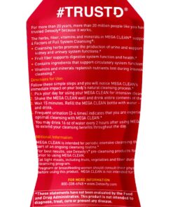Detoxify Mega Clean Herbal Cleanse – Tropical – 32 oz – Professionally Formulated Herbal Detox Drink – Enhanced with Milk Thistle, Ginseng Root & Guarana Seed – Plus Sticker 32 Fl Oz (Pack of 1) 22 71IlNs9sQhL 1