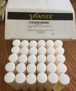 Vivaplex 50, Clear, Empty, 5.5 ml Lip Balm Tubes with White Caps 29 71IlknSoagL