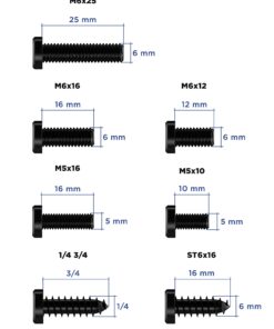 Rightcar Solutions License Plate Ultimate Screw Kit, Stainless Steel (Black) Black 12 71Im1q7IUsL