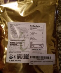 Divine Organics, 16oz Maca Powder - Certified Organic - Raw, Vegan, Anti-Oxidizing, Gluten Free - Yellow Peruvian Maca Root 17 71Im8uCvfrL