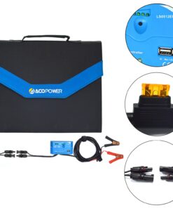 ACOPOWER HY-4x12.5W 12V 50 Watt Portable Solar Panel Kit W/ 5A Charge Controller for RV, Boats, Camping, Sliver 50W 10 71ImILXy rL