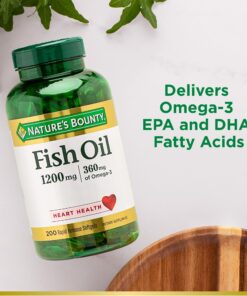 Nature's Bounty Fish Oil, Supports Heart Health, 1200 Mg, Rapid Release Softgels, 200 Ct 19 71Iml6H5xGL