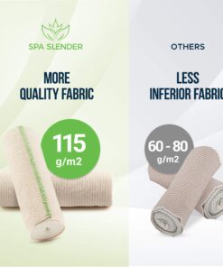 SPA SLENDER 6-inch Elastic Wrap - Compression Bandage with Hook and Loop Closure – Non-Latex Bandage Elastic Wrap for Injuries and Soreness – 2 pcs Washable Wide Elastic Bandage 2 Count 19 71ImluLk8kL