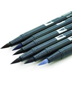 Alternative view of Tombow Dual Brush Pen Art Markers, Grayscale, 6-Pack Gray Scale