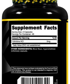 PrimaForce Yohimbine HCl 2.5mg, 90 Capsules - Non-GMO and Gluten Free Supplement 90 Count (Pack of 1) 10 71InWDE5HPL