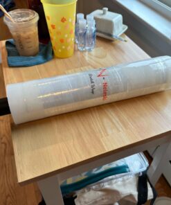 Stretch Wrap Roll with Handle 15” x 1000Ft – 80 Gauge – Heavy Duty Plastic Shrink wrap Roll with Rotating Handles for Pallet Wrap Film - Plastic Wrap for Moving Supplies - Shrink Wrap for Moving, 15 Inch 23 71Io3XoiEIL