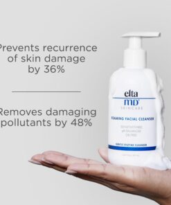 EltaMD Foaming Facial Cleanser, Foaming Face Wash for Oily Skin, Gently Cleanses and Helps Remove Oil and Dead Skin Cells, Daily Face Wash for Morning and Night Use, For All Skin Types, 2.7 oz Pump 7 Fl Oz (Pack of 1) 27 71IofXoC0YL