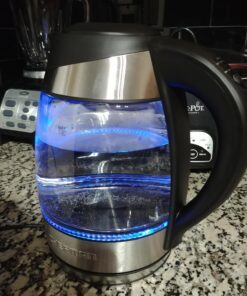 Chefman Electric Kettle with Temperature Control, 5 Presets LED Indicator Lights, Removable Tea Infuser, Glass Tea Kettle & Hot Water Boiler, 360° Swivel Base, BPA Free, Stainless Steel, 1.8 Liters 1.8L - Temperature Control 36 71Ip1SLESCL 4