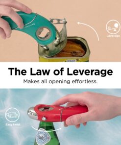 Kitchen Mama Epic One Multifunction Opener: A Pick Ergonomic Opener- Magnetic Bottle Opener, Beer & Soda Can Opener, Pull Tab & Jar Opener for Weak Hands and Arthritis, Christmas Gift Ideas (Red) Red 8 71IqbfMaZZL