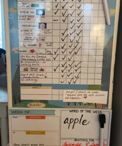 Magnetic Chore Chart for Kid at Home, Bahavior Chart for Kid at Home, Reward Chart for Kids Behavior. Each Set Includes 30 tasks, 104 Stars, and one 11“ x 14.5" Magnetic Chart- Blue 1 Pack Blue 22 71IqdrMVvQL