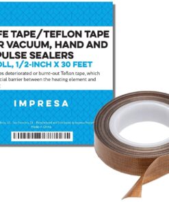 IMPRESA PTFE Tape/Teflon Tape for Vacuum, Hand and Impulse Sealers (1/2-inch x 30 feet) - Fits FoodSaver, Seal A Meal, Weston, Cabella's 10 71Iqtf481DL