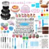 Cake Decorating Kit,635 Pcs Decorating Supplies With 3 Springform Pan Sets Icing Nozzles Rotating Turntable Cake Topper Piping Bags Carrier Holder,Cake Baking Set Tools 635 PCS 37 71IrmMTgHhL