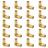 (Pack of 20) EFIELD Pex Barb Crimp Brass Fitting 3/4 Inch X 3/4 Inch Elbow for Pex Pipe/Tubing Connection, ASTM F1807 Pack of 20 3/4''X 3/4'' 13 71IscrC5kNL