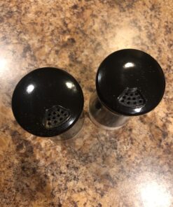CHEFVANTAGE Salt and Pepper Shakers Set with Adjustable Holes - Black 23 71ItzXmnnL