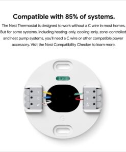 Google Nest Thermostat - Smart Thermostat for Home - Programmable Wifi Thermostat - Snow 35 71Iu3puyhaS