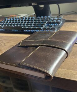 Leather Dotted Journal Bullet Notebook - A5 Journal Refillable Dot Grid Pages Journal - Handcrafted Vintage Travel Writing Diary Gift for Men and Women by Rustic Town A5 (Dotted Paper) 19 71IuQJeddQL