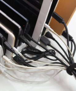 Alxum iPad Charging Station for Multiple Devices, 96W 10 Port Cell Phone Charging Station Organizer,USB Fast Charger Dock Compatible w iPad/iPhone/Android/Kindle/Fire/Kindle Tablet, UL Certified,White 83 71Iugu9aDbL