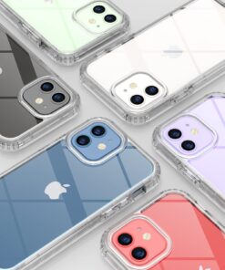 Diaclara Designed for iPhone 12/12 Pro Case, Full Body Rugged Case with Built-in Touch Sensitive Anti-Scratch Screen Protector, Soft TPU Bumper Case for iPhone 12/12 Pro 6.1" (Clear) iPhone 12 & iPhone 12 Pro 6.1" Clear 11 71IvGaw3TPL