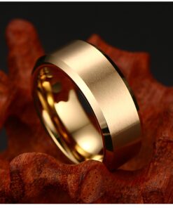 VNOX Personalized Custom 8MM Stainless Steel Plain Wedding Band Ring for Men,Black/Gold Plated/Silver Gold Plated-Engraving 8 10 71IvjbgYZGS 2