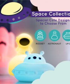 Lumipets Junior Astronaut Night Light, Soft Silicone Material, 8 Soothing Colors, Cordless, Easy Control, Portable 16 71IwB6mzPlL 1