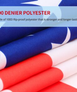 Anley Fly Breeze 3x5 Foot American US Flag - Vivid Color and UV Fade Resistant - Canvas Header and Double Stitched - USA Flags Polyester with Brass Grommets 3 X 5 Ft 3x5 Ft 24 71IwsftPXML