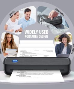 Portable Printer Wireless for Travel,Bluetooth Thermal Printer Support 8.5" X 11" US Letter &Legal, A4&A5 Thermal Paper, Inkless Printer Compatible with iOS, Android & Laptop for Office Car Home black 22 71Ix qg OwL