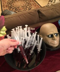 EZ-Inject 25 Pack Plastic Syringes for Jello Shots 1oz - 100% Safe and Reusable Jello Shot Syringes with Caps - Small Syringe Shots Holiday and Halloween Party Supplies for Adults 26 71IxKD3yYOL