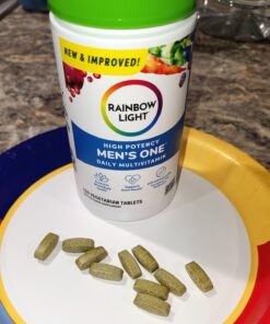 Rainbow Light Multivitamin for Men, Vitamin C, D & Zinc, Probiotics, Men's One Multivitamin Provides High Potency Immune Support, Non-GMO, Vegetarian, 150 Tablets 150 Count (Pack of 1) 44 71IxRXFS02L
